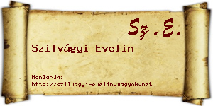 Szilvágyi Evelin névjegykártya